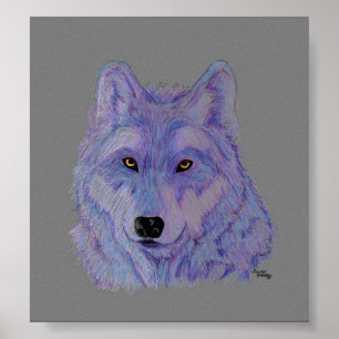 Poster Loup solitaire