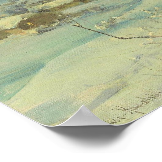 Poster Loup solitaire Alfred Kowalski dans la peinture à  (Coin)