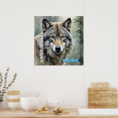 Poster Loup solitaire mâle Sigma (Cuisine)