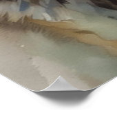 Poster Loup solitaire Motivation Art Inspirationnel (Coin)