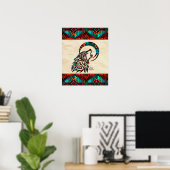 Poster Loup tribal (Bureau à domicile)