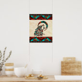 Poster Loup tribal (Cuisine)