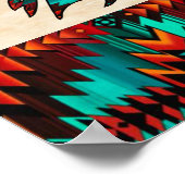 Poster Loup tribal (Coin)