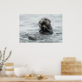 Poster Loupe de mer adorable (Cuisine)