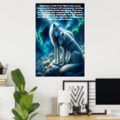 Poster Loups blancs majestueux se reposant (Bureau à domicile)