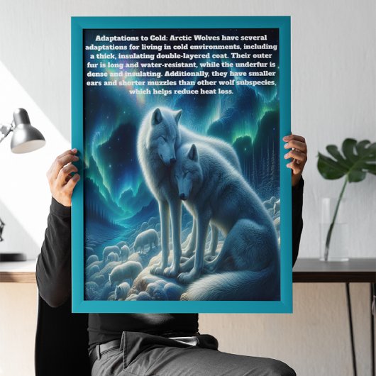 Poster Loups blancs majestueux se reposant