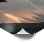 Poster Loups Cyborg Foudre (Coin)