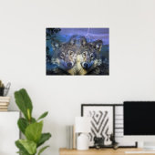 Poster Loups dans la nuit (Bureau à domicile)