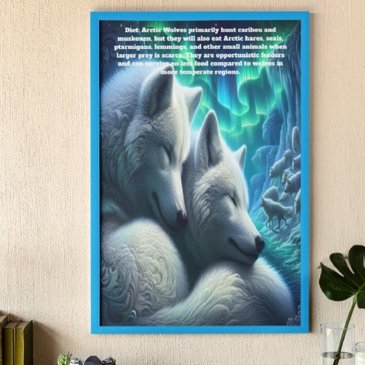 Poster Loups de l'Arctique Loups blancs se reposant