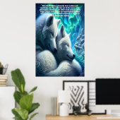 Poster Loups de l'Arctique Loups blancs se reposant (Bureau à domicile)