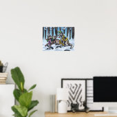 Poster Loups de vacances (Bureau à domicile)