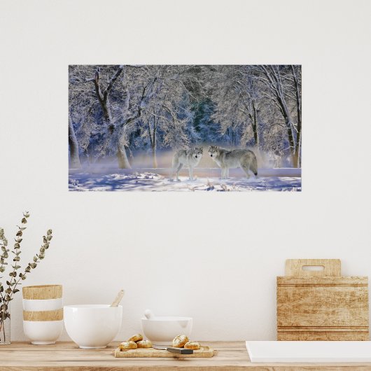 Poster Loups De Yellowstone (Cuisine)