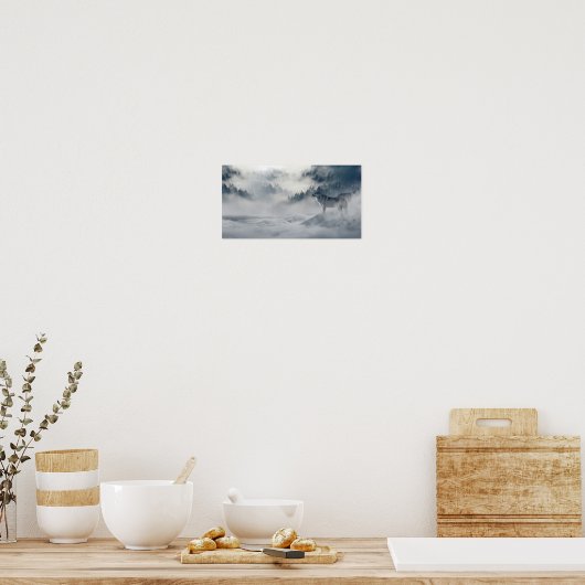 Poster Loups en hiver Imprimer l'affiche (Cuisine)