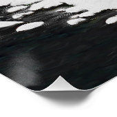 Poster Loups en peinture sur neige - Art original de la f (Coin)