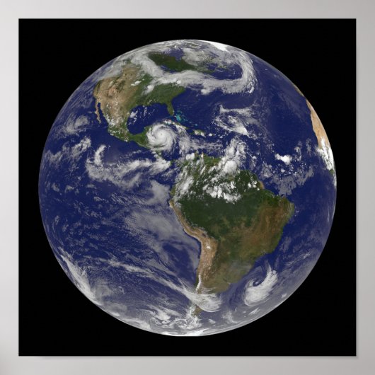 Poster L'ouragan Dean approche la péninsule du Yucatan (Devant)