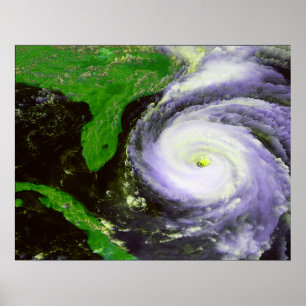 Poster L'ouragan Fran au large de Floride - Image satelli