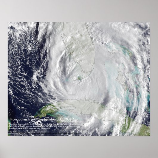 Poster L'ouragan Irma Photo Cudjoe Key, Floride (Devant)