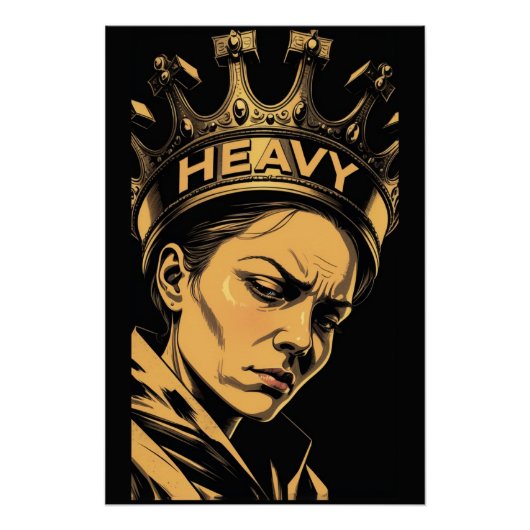 Poster Lourd Est La Couronne (Design Un) (Devant)