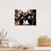 Poster Lourd mech en position agressive (Cuisine)
