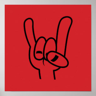 Poster Lourde cornes diaboliques en métal