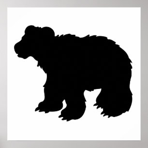 Poster L'ours CUB silhouettent