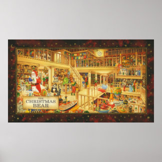 Poster L'ours de Noël Le magasin de jouets du Père Noël