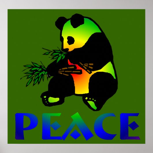 Poster L'ours du Panda Peace (Devant)