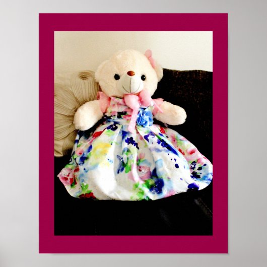 Poster L'ours en peluche en robe (Devant)