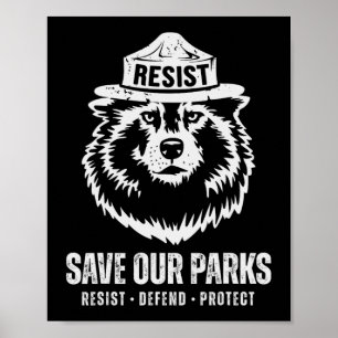 Poster L'ours gris loup résiste à la protection du parc n