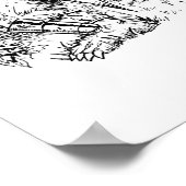 Poster "L'ours noir" - Illustration de Tracy Lesch (Coin)