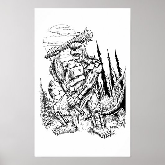 Poster "L'ours noir" - Illustration de Tracy Lesch (Devant)