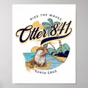 Poster Loutre 841 Otter 841 Surf en Californie Planche de