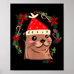 Poster Loutre laid Noël Noël Hiver