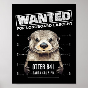 Poster Loutre surfeuse 841 recherchée pour vol de planche