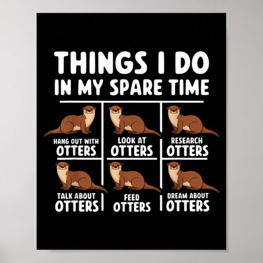 Poster Loutres Drôles Choses Temps Libre Océan (Devant)