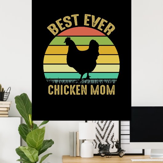 Poster Louvain de poulet | Meilleure mère du poulet (Bureau à domicile)