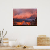 Poster Louvre au coucher du soleil (Cuisine)