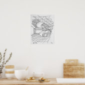 Poster Louvre Sous la pyramide | Paris, France (Cuisine)