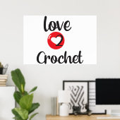 Poster Love 2 Crochet (Bureau à domicile)