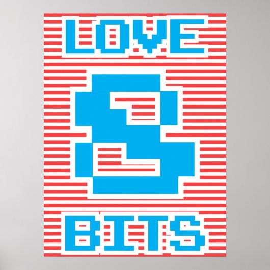 Poster Love 8 bits (Devant)