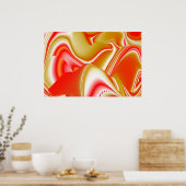Poster Love and Gold Abstrait 3D Rainbowart (Cuisine)