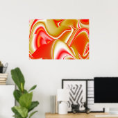 Poster Love and Gold Abstrait 3D Rainbowart (Bureau à domicile)