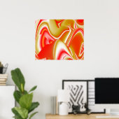 Poster Love and Gold Abstrait 3D Rainbowart (Bureau à domicile)