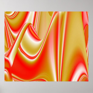 Poster Love and Gold Abstrait 3D Rainbowart