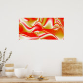 Poster Love and Gold Abstrait 3D Rainbowart (Cuisine)