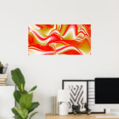 Poster Love and Gold Abstrait 3D Rainbowart (Bureau à domicile)