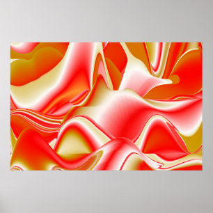 Poster Love and Gold Abstrait 3D Rainbowart