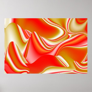 Poster Love and Gold Abstrait 3D Rainbowart