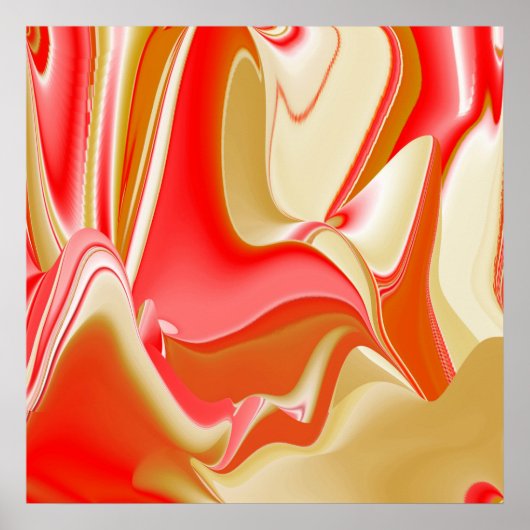 Poster Love and Gold Abstrait 3D Rainbowart (Devant)