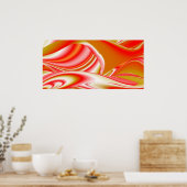 Poster Love and Gold Abstrait 3D Rainbowart (Cuisine)